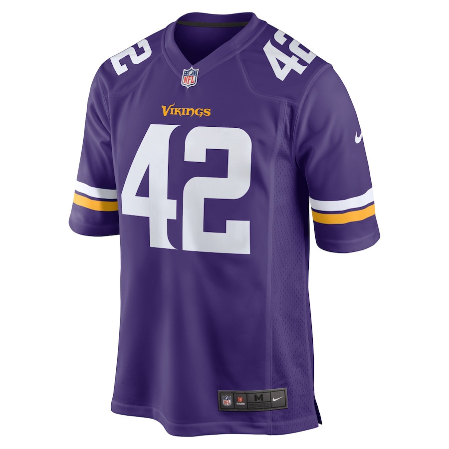 Andrew DePaola 42 Minnesota Vikings Men Game Jersey - Purple JS3048 nicesnker - Image 2