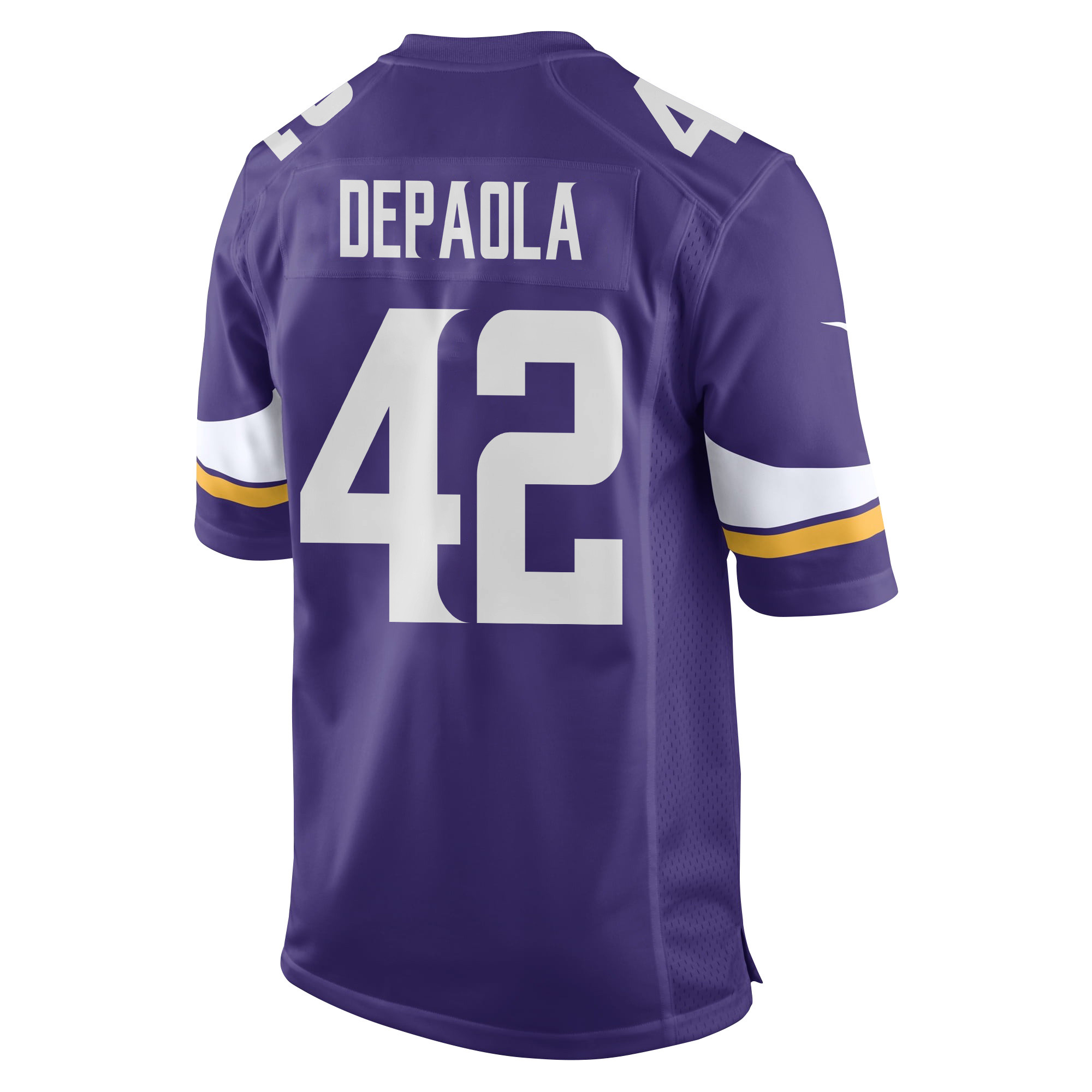 Andrew DePaola 42 Minnesota Vikings Super Bowl LIX New Orleans Patch Game Men Jersey - Purple JS6021 nicesnker - Image 2