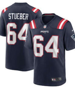 Andrew Stueber 64 New England Patriots Game Men Jersey - Navy JS2759 nicesnker