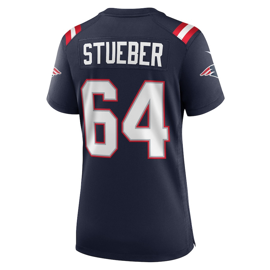 Andrew Stueber 64 New England Patriots Women Game Jersey - Navy JS9331 nicesnker - Image 3