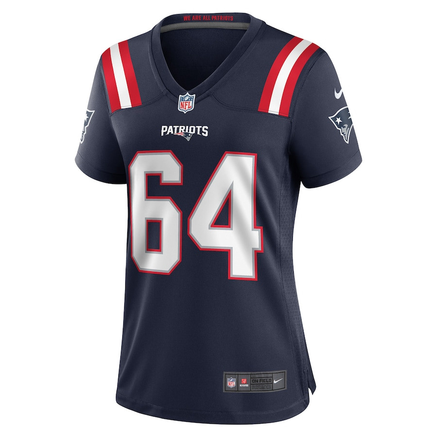 Andrew Stueber 64 New England Patriots Women Game Jersey - Navy JS9331 nicesnker - Image 2