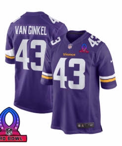Andrew Van Ginkel 43 Baltimore Ravens 2025 Pro Bowl Patch Game Men Jersey - Purple JS8997 nicesnker