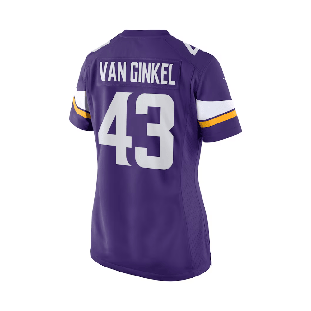Andrew Van Ginkel 43 Minnesota Vikings 2025 Pro Bowl Patch Women Game Jersey - Purple JS2640 nicesnker - Image 2