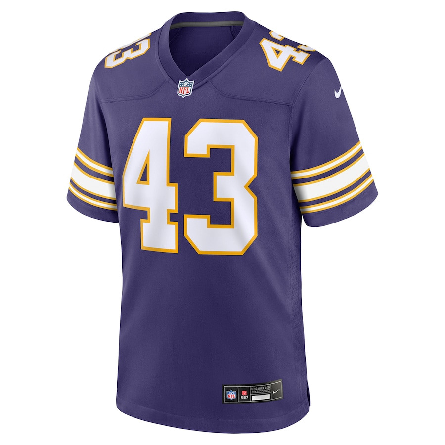 Andrew Van Ginkel 43 Minnesota Vikings Alternate Game Men Jersey - Purple JS8663 nicesnker - Image 2