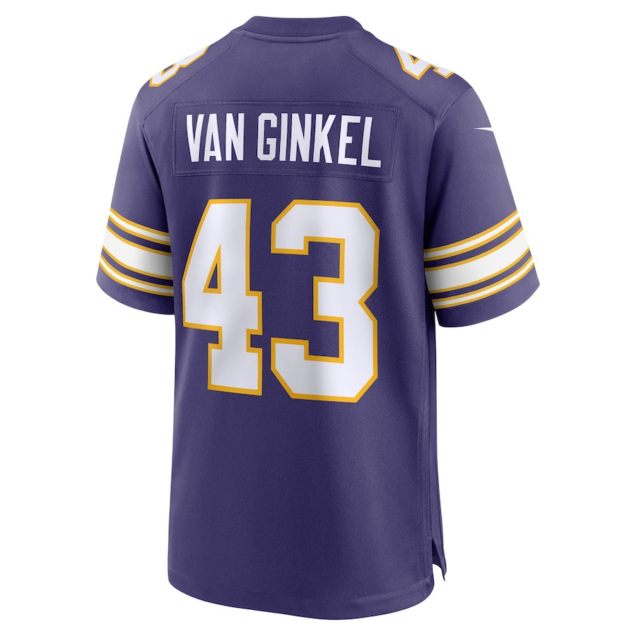 Andrew Van Ginkel 43 Minnesota Vikings Alternate Game Men Jersey - Purple JS8663 nicesnker - Image 3