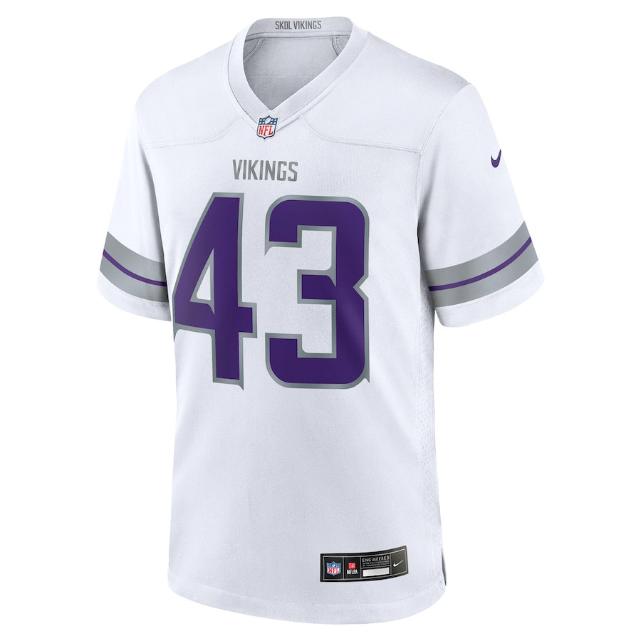 Andrew Van Ginkel 43 Minnesota Vikings Alternate Game Men Jersey - White JS4051 nicesnker - Image 2