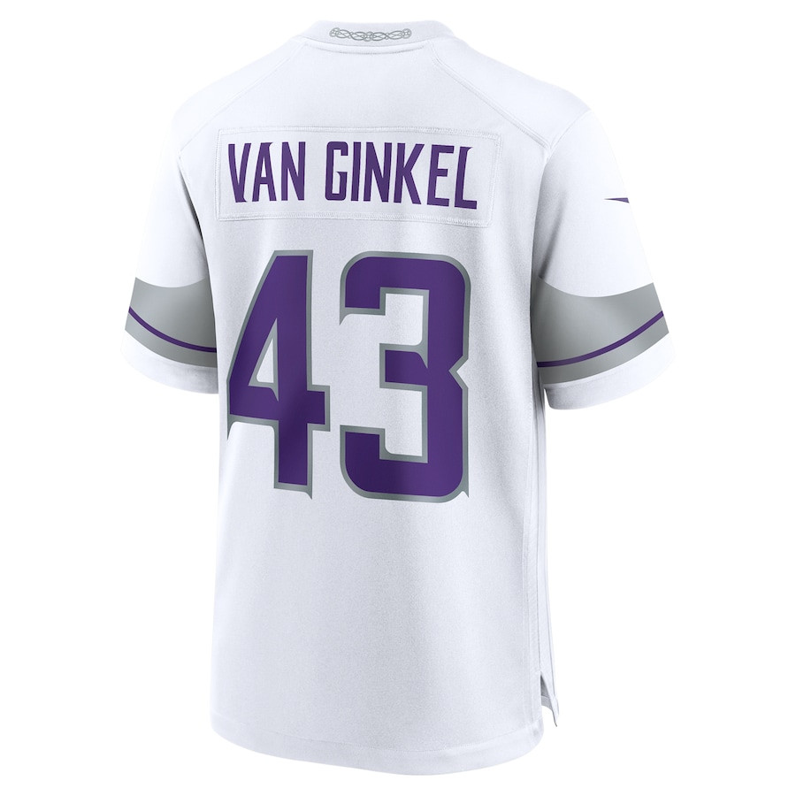 Andrew Van Ginkel 43 Minnesota Vikings Alternate Game Men Jersey - White JS4051 nicesnker - Image 3