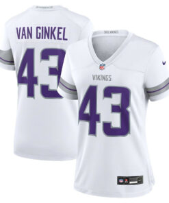 Andrew Van Ginkel 43 Minnesota Vikings Women's Alternate Game Jersey - White JS5620 nicesnker