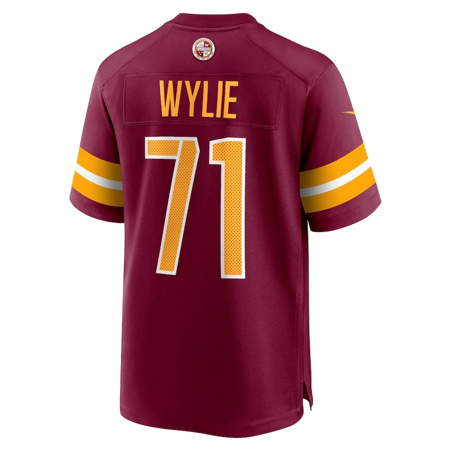 Andrew Wylie #71 Washington Commanders Super Bowl LIX Jersey - Men's - Burgundy JS4913 nicesnker - Image 3