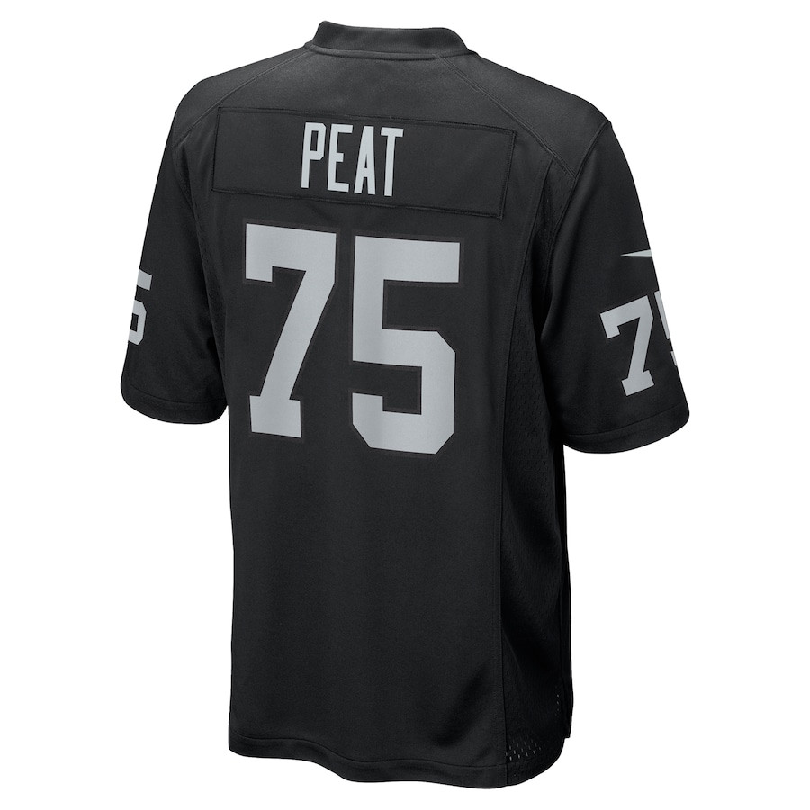 Andrus Peat 75 Las Vegas Raiders Team Game Men Jersey - Black JS8891 nicesnker - Image 3