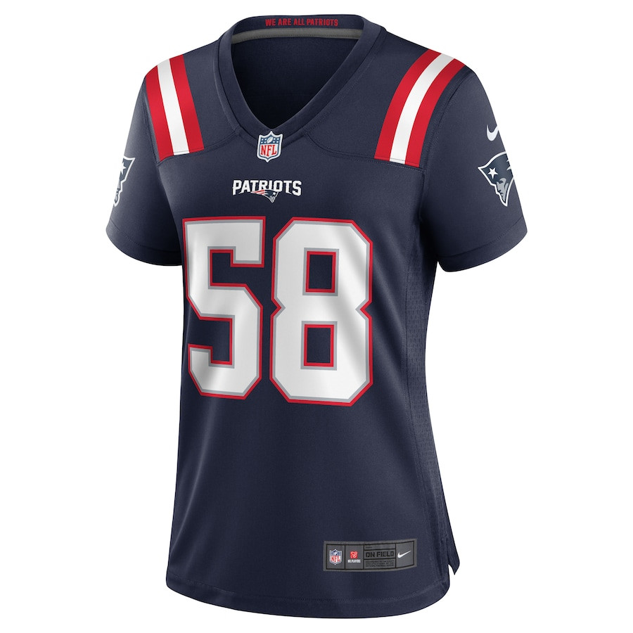 Anfernee Jennings 58 New England Patriots Women Team Game Jersey - Navy JS9754 nicesnker - Image 2