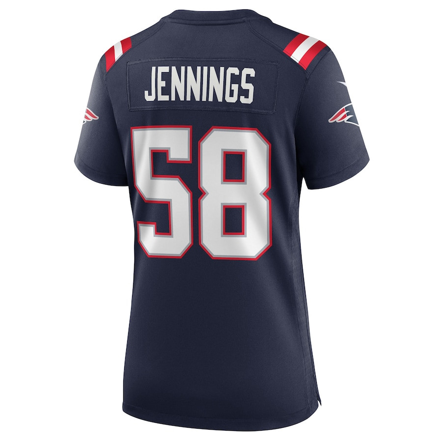 Anfernee Jennings 58 New England Patriots Women Team Game Jersey - Navy JS9754 nicesnker - Image 3
