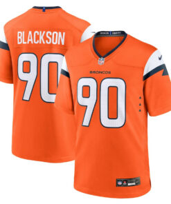 Angelo Blackson 90 Denver Broncos Game Men Jersey - Orange JS4013 nicesnker