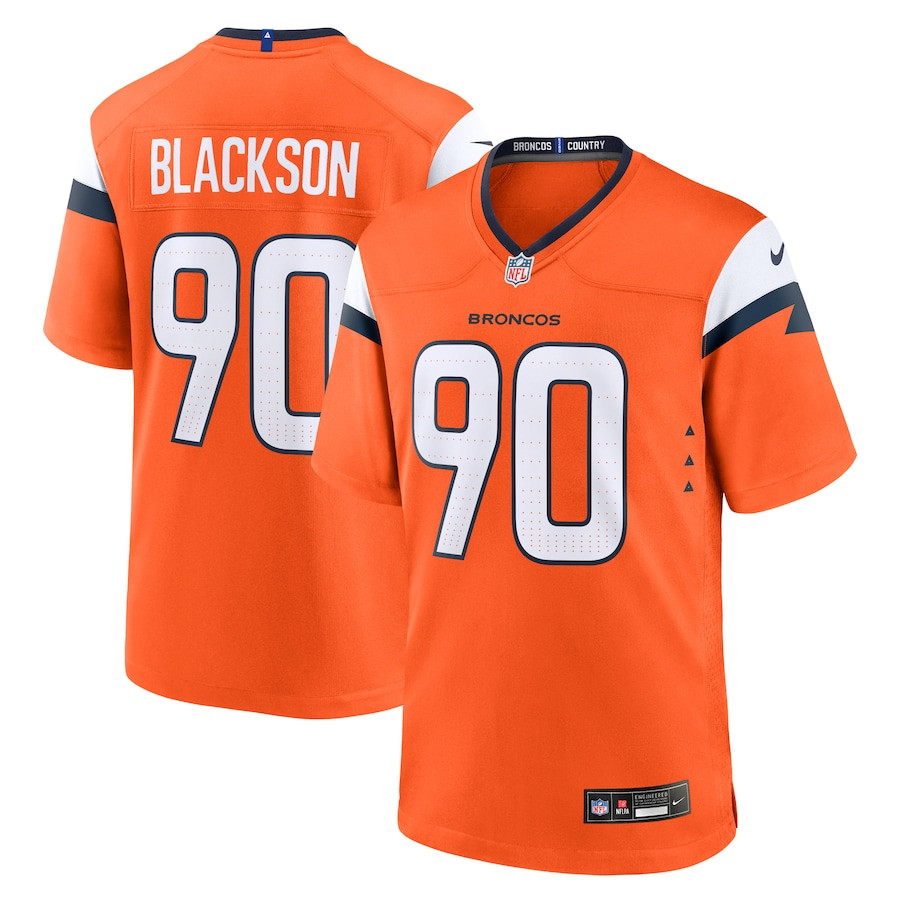 Angelo Blackson 90 Denver Broncos Game Men Jersey - Orange JS4013 nicesnker