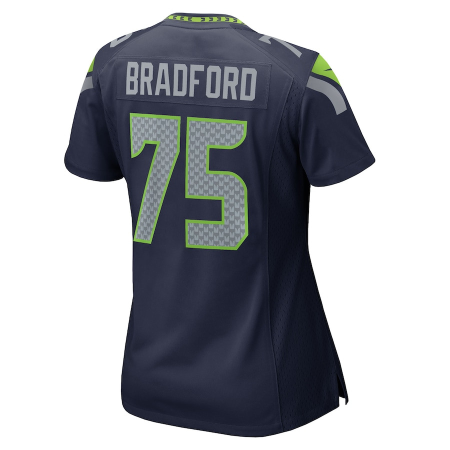 Anthony Bradford 75 Seattle Seahawks Women's Team Game Jersey - College Navy JS4704 nicesnker - Image 3