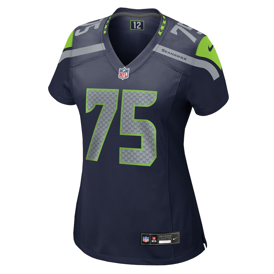Anthony Bradford 75 Seattle Seahawks Women's Team Game Jersey - College Navy JS4704 nicesnker - Image 2