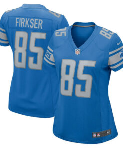 Anthony Firkser 85 Detroit Lions Game Women Jersey - Blue JS2506 nicesnker