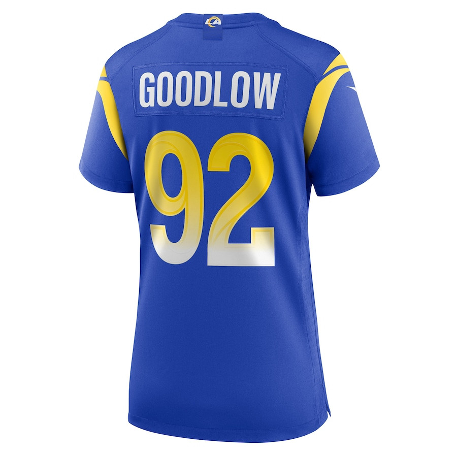 Anthony Goodlow 92 Los Angeles Rams Women's Game Jersey - Royal JS4135 nicesnker - Image 3