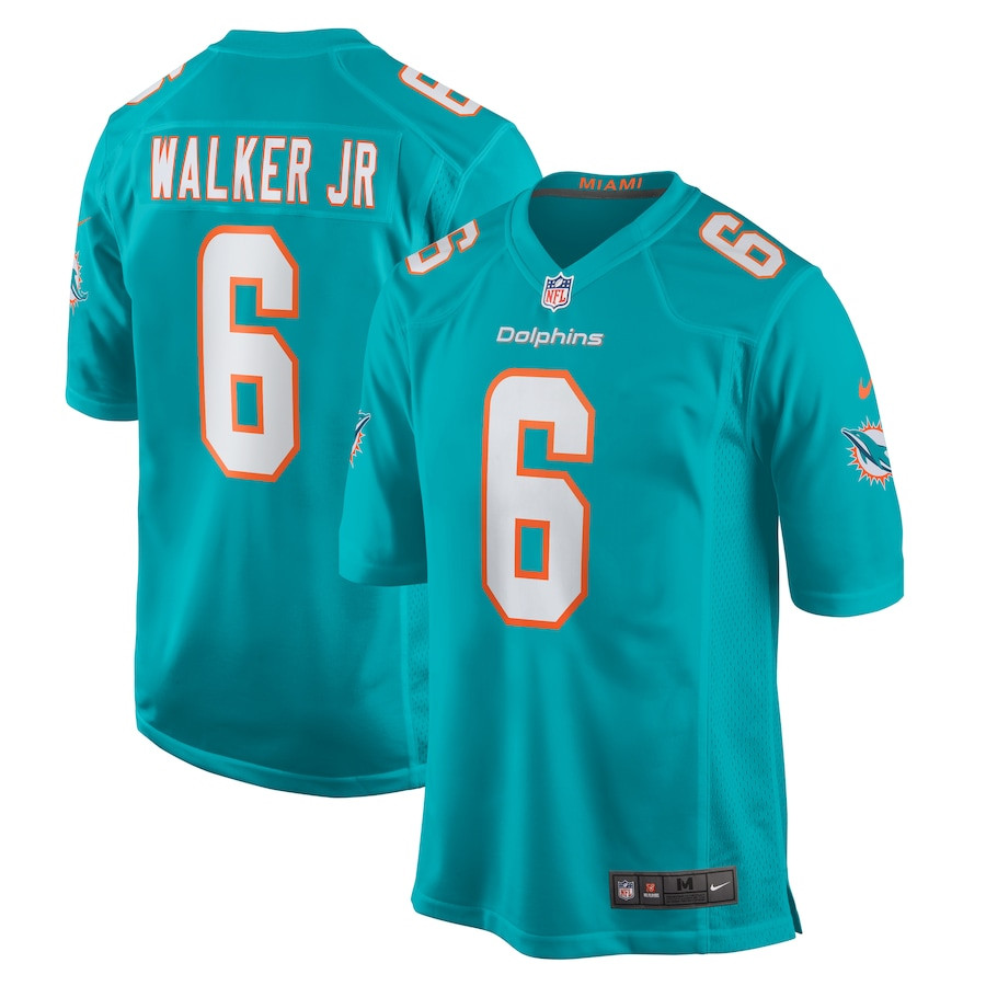 Anthony Walker Jr. 6 Miami Dolphins Game Men Jersey - Aqua JS7804 nicesnker