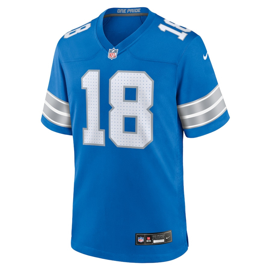 Antoine Green 18 Detroit Lions Team Game Men Jersey - Blue JS7629 nicesnker - Image 2