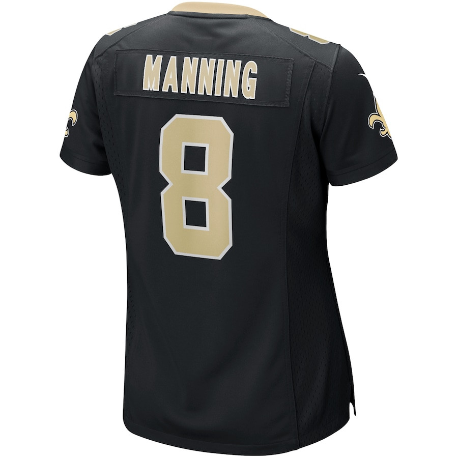 Archie Manning 8 New Orleans Saints Women Game Retired Jersey - Black JS8682 nicesnker - Image 3