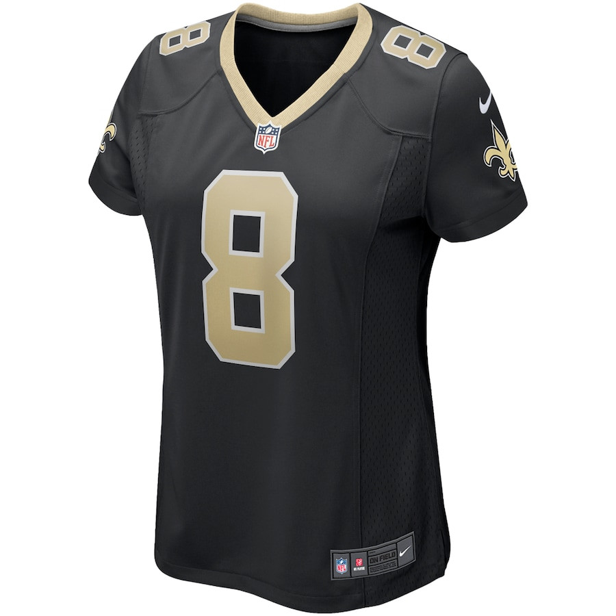 Archie Manning 8 New Orleans Saints Women Game Retired Jersey - Black JS8682 nicesnker - Image 2
