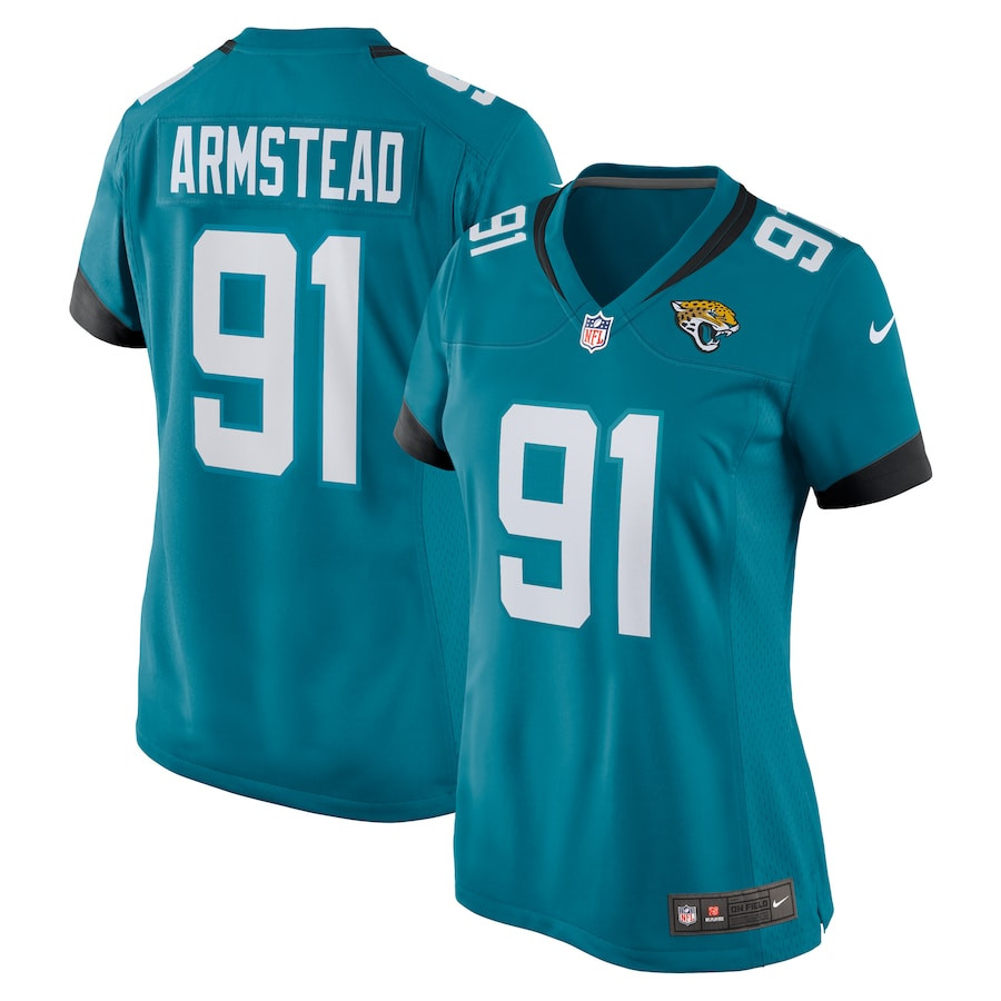 Arik Armstead 91 Jacksonville Jaguars Alternate Game Women Jersey - Teal JS3007 nicesnker