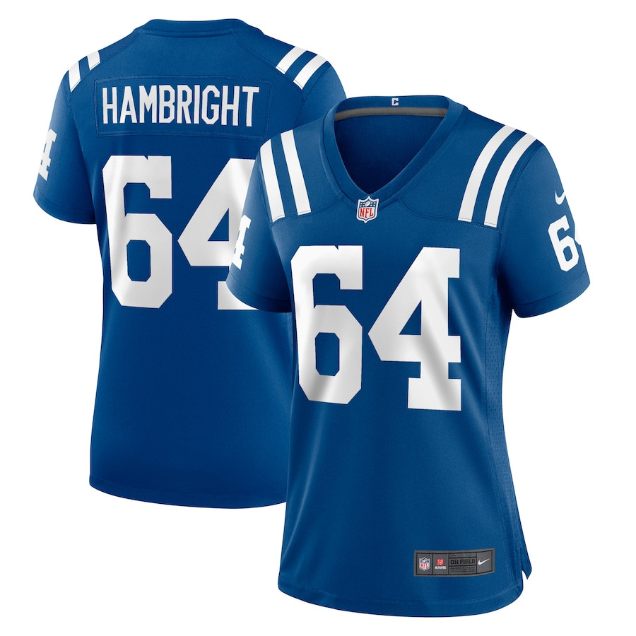Arlington Hambright 64 Indianapolis Colts Women's Game Jersey - Royal JS1839 nicesnker