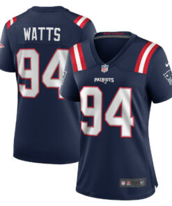 Armon Watts 94 New England Patriots Women's Team Game Jersey - Navy JS5163 nicesnker