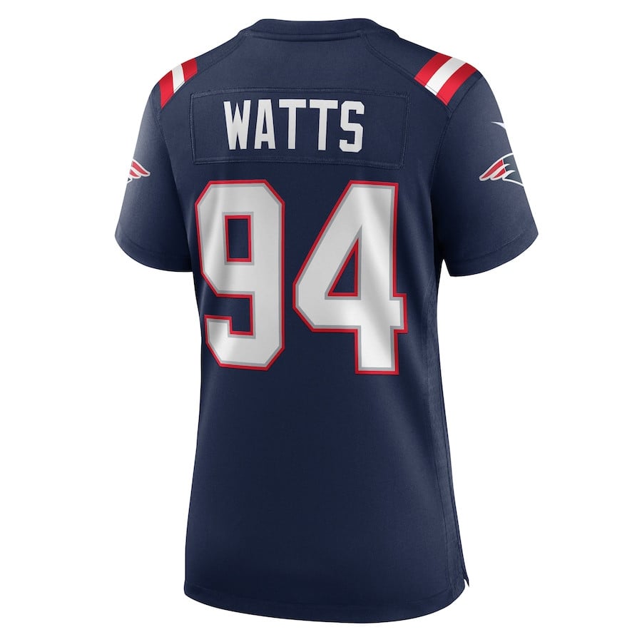 Armon Watts 94 New England Patriots Women's Team Game Jersey - Navy JS5163 nicesnker - Image 3