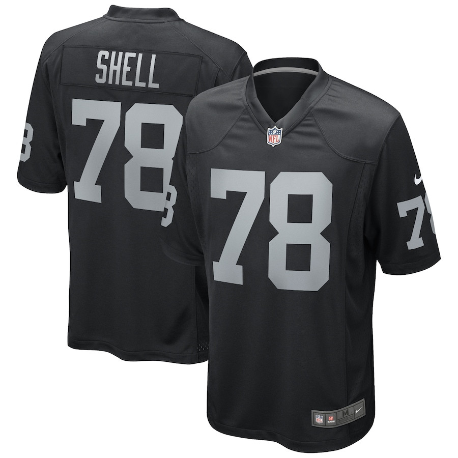 Art Shell 78 Las Vegas Raiders Men Game Retired Jersey - Black JS4163 nicesnker