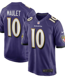 Arthur Maulet 10 Baltimore Ravens Team Game Men Jersey - Purple JS9386 nicesnker
