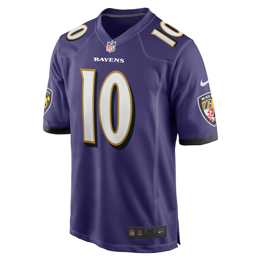 Arthur Maulet 10 Baltimore Ravens Team Game Men Jersey - Purple JS9386 nicesnker - Image 2
