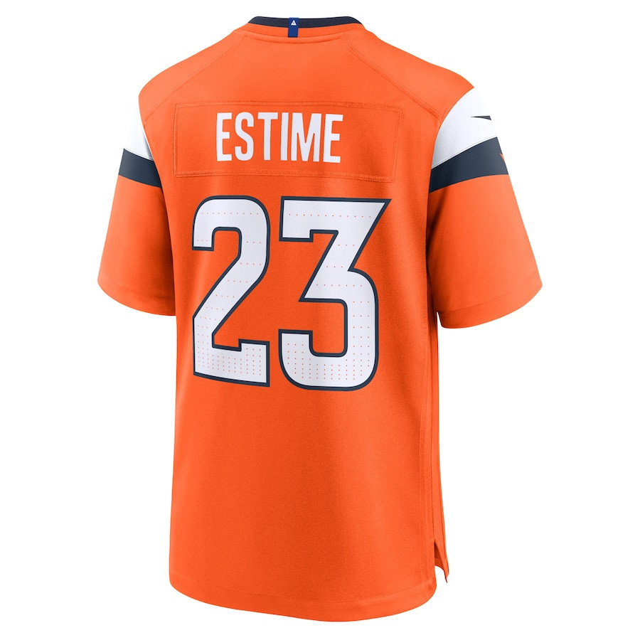 Audric Estime 23 Denver Broncos Team Game Men Jersey - Orange JS1150 nicesnker - Image 3