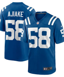 Austin Ajiake 58 Indianapolis Colts Game Men Jersey - Royal JS7128 nicesnker