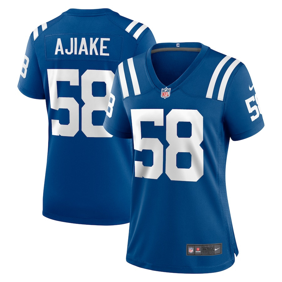 Austin Ajiake 58 Indianapolis Colts Women's Game Jersey - Royal JS6876 nicesnker