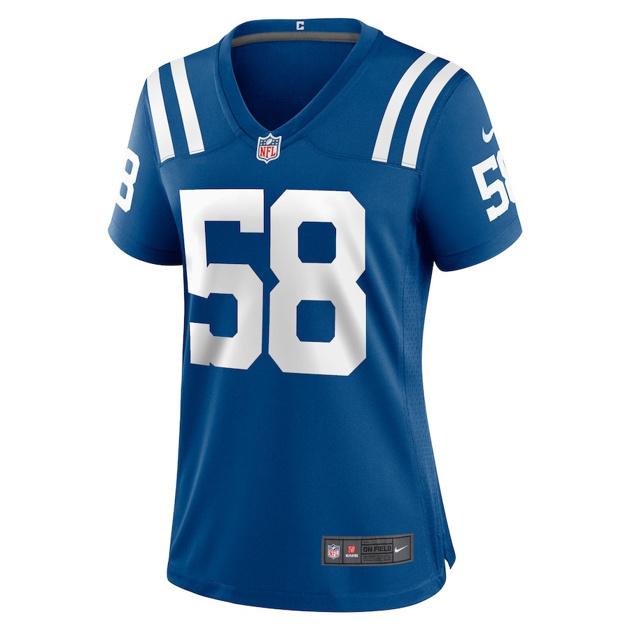 Austin Ajiake 58 Indianapolis Colts Women's Game Jersey - Royal JS6876 nicesnker - Image 2