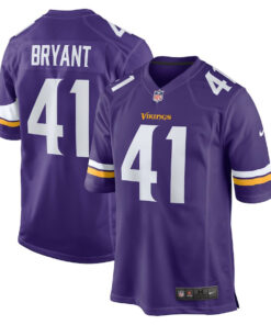 Austin Bryant 41 Minnesota Vikings Game Men Jersey - Purple JS9399 nicesnker