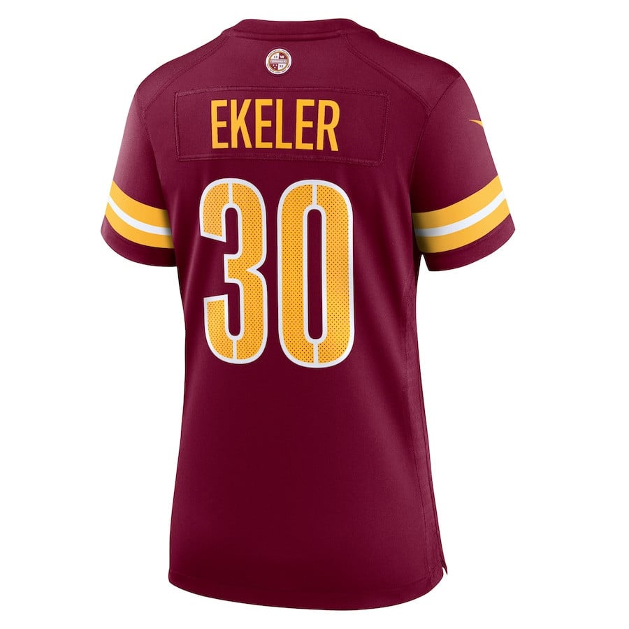 Austin Ekeler #30 Washington Commanders Super Bowl LIX Women's Jersey - Burgundy JS1308 nicesnker - Image 3