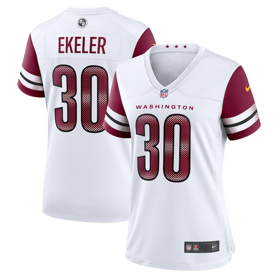 Austin Ekeler 30 Washington Commanders Women's Game Jersey - White JS5563 nicesnker