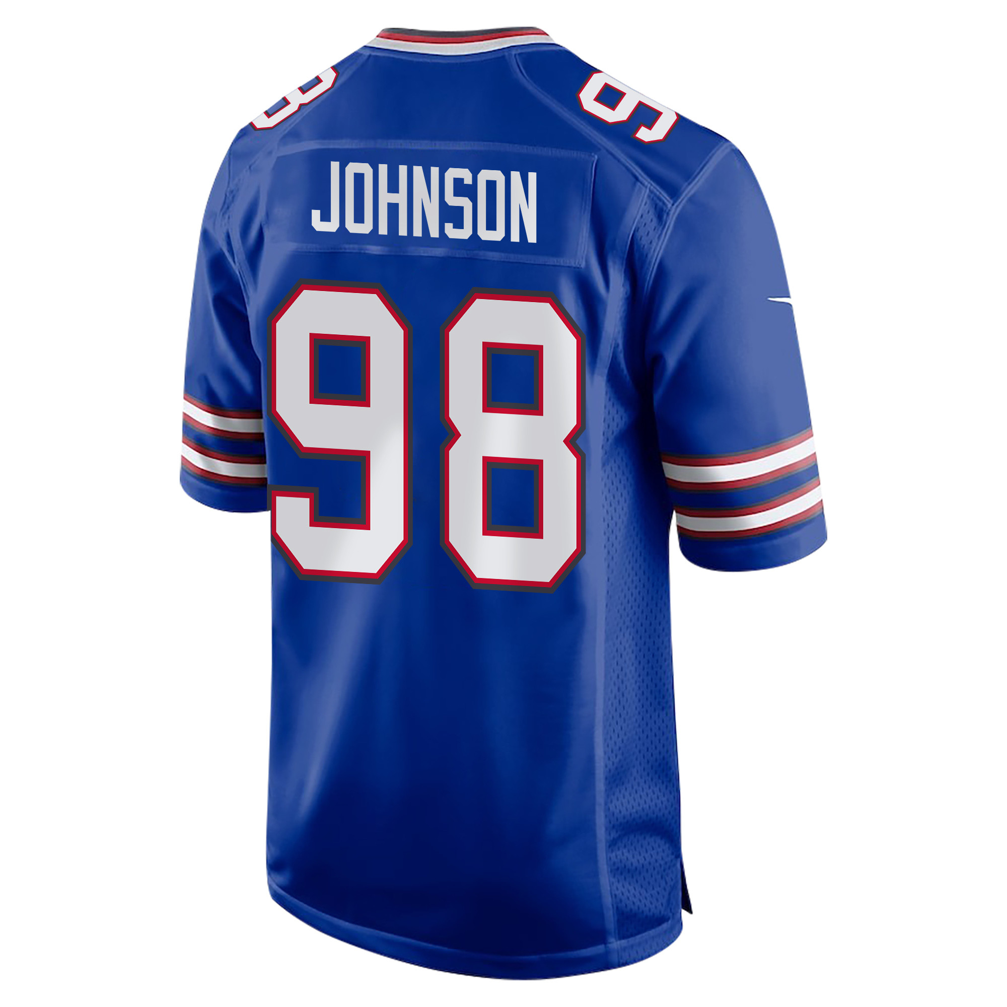 Austin Johnson 98 Buffalo Bills Super Bowl LIX Champions Patch Game Men Jersey - Royal JS8762 nicesnker - Image 2