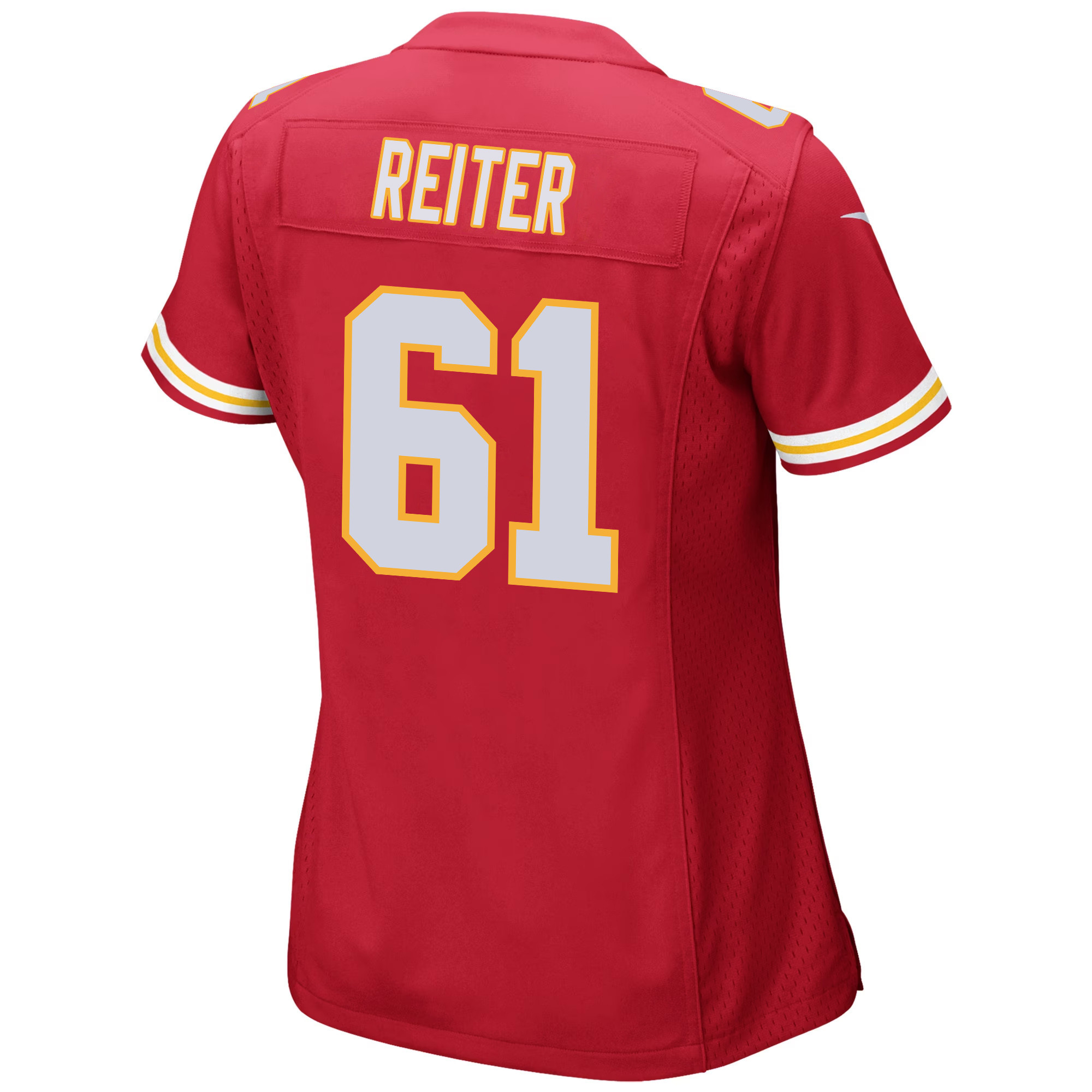Austin Reiter 61 Kansas City Chiefs Super Bowl LVIII Champions 4 Stars Patch Game Women Jersey - Red JS4482 nicesnker - Image 3