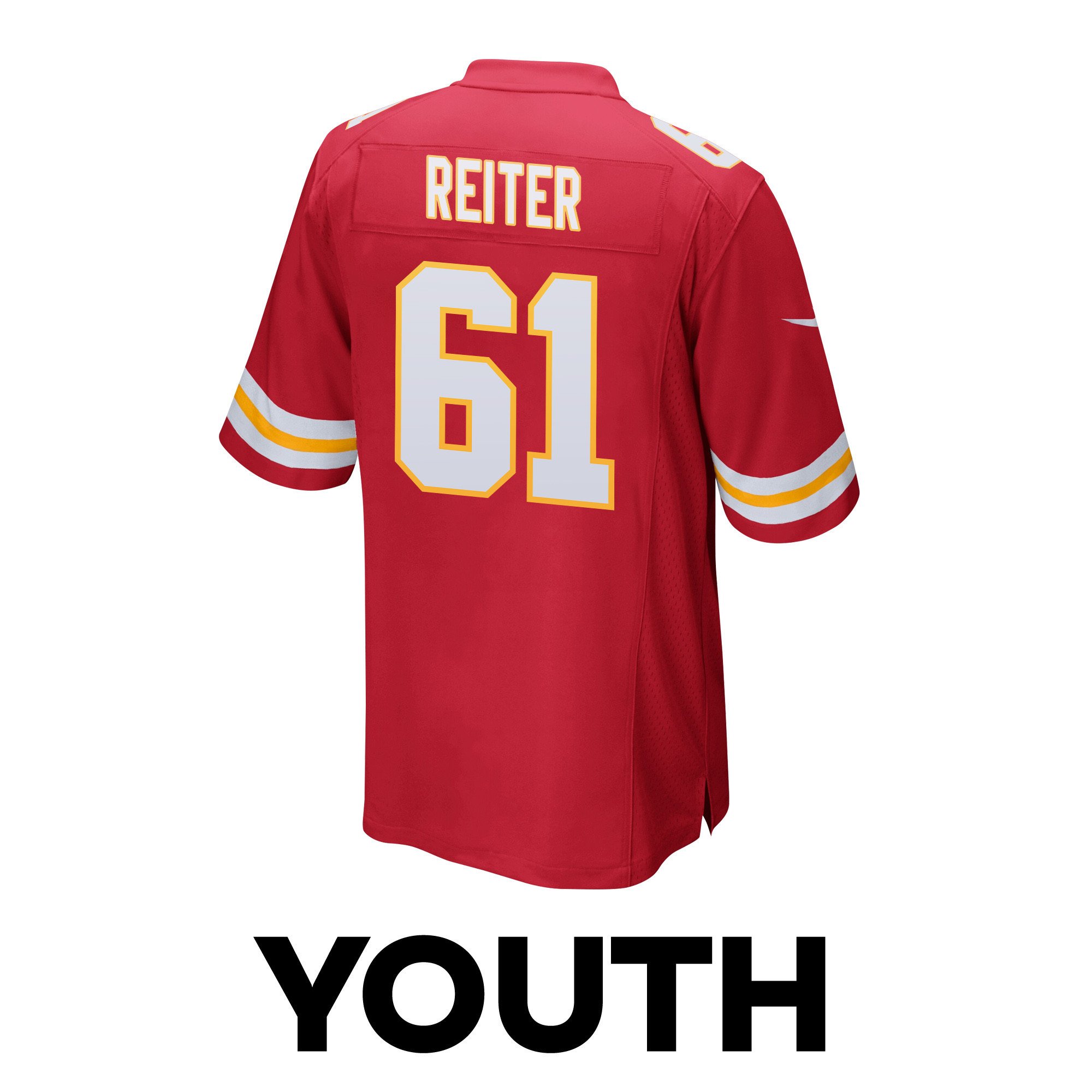 Austin Reiter 61 Kansas City Chiefs Super Bowl LVIII Champions 4X Game YOUTH Jersey - Red JS7245 nicesnker - Image 3