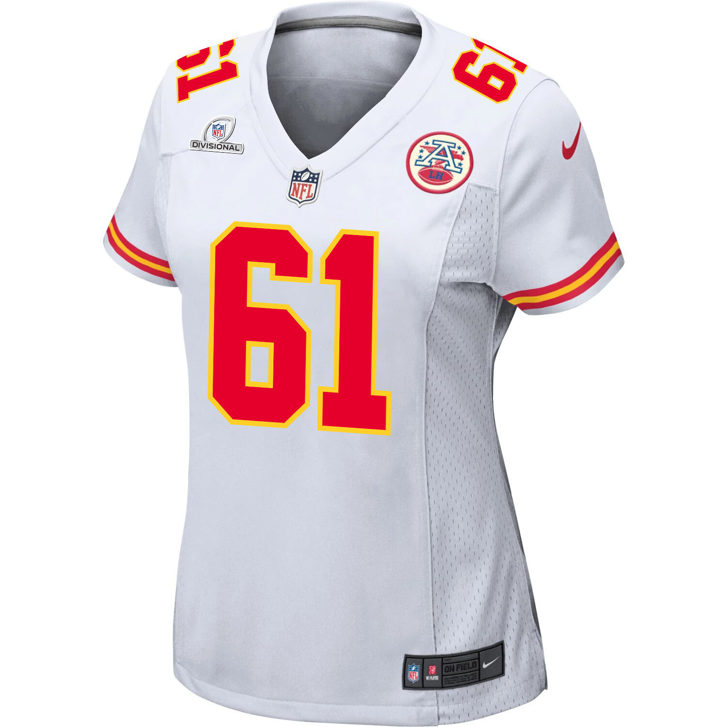 Austin Reiter 61 Kansas City Chiefs Super Bowl LVIII Patch Game Women Jersey - White JS6204 nicesnker - Image 2