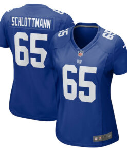 Austin Schlottmann 65 New York Giants Women's Game Jersey - Royal JS1925 nicesnker