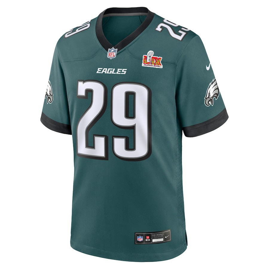 Avonte Maddox #29 Philadelphia Eagles Super Bowl LIX Jersey - Men's - Midnight Green JS6502 nicesnker - Image 2