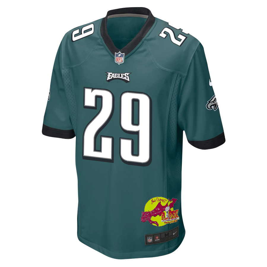 Avonte Maddox 29 Philadelphia Eagles Super Bowl LIX New Orleans Patch Game Men Jersey - Midnight Green JS9590 nicesnker - Image 3