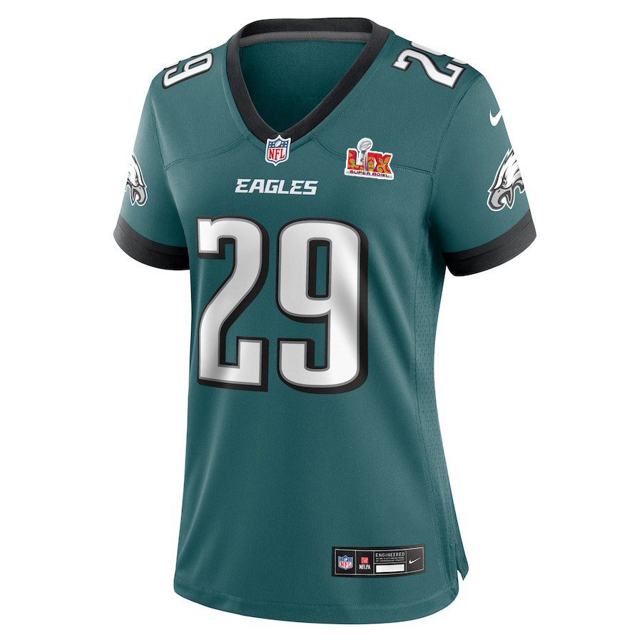 Avonte Maddox #29 Philadelphia Eagles Super Bowl LIX Women's Jersey - Midnight Green JS2154 nicesnker - Image 2
