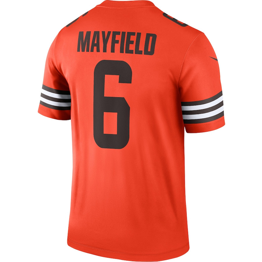 Baker Mayfield 6 Cleveland Browns Men Inverted Legend Jersey - Orange JS1870 nicesnker - Image 3