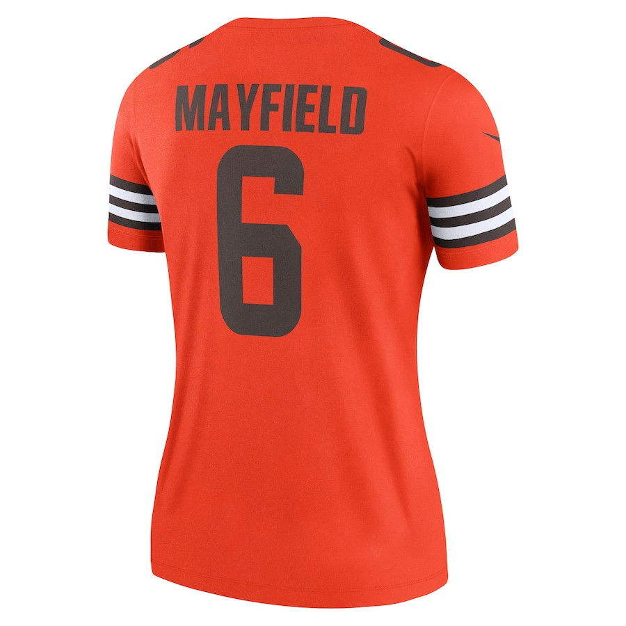 Baker Mayfield 6 Cleveland Browns Women Inverted Legend Jersey - Orange JS6128 nicesnker - Image 3